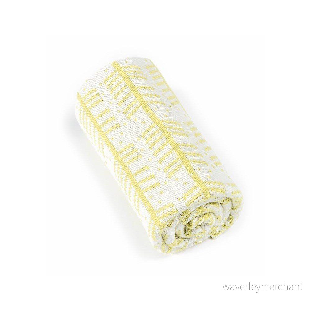 Světle žlutá oboustranná deka Roomblush Baby Feathers, 80 x 100 cm v:836190