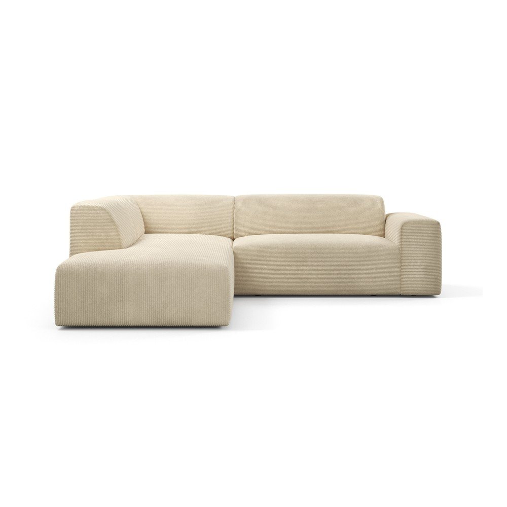 Béžová manšestrová rohová pohovka Marie Claire Home Karen, 260 cm, levý roh v:1421583
