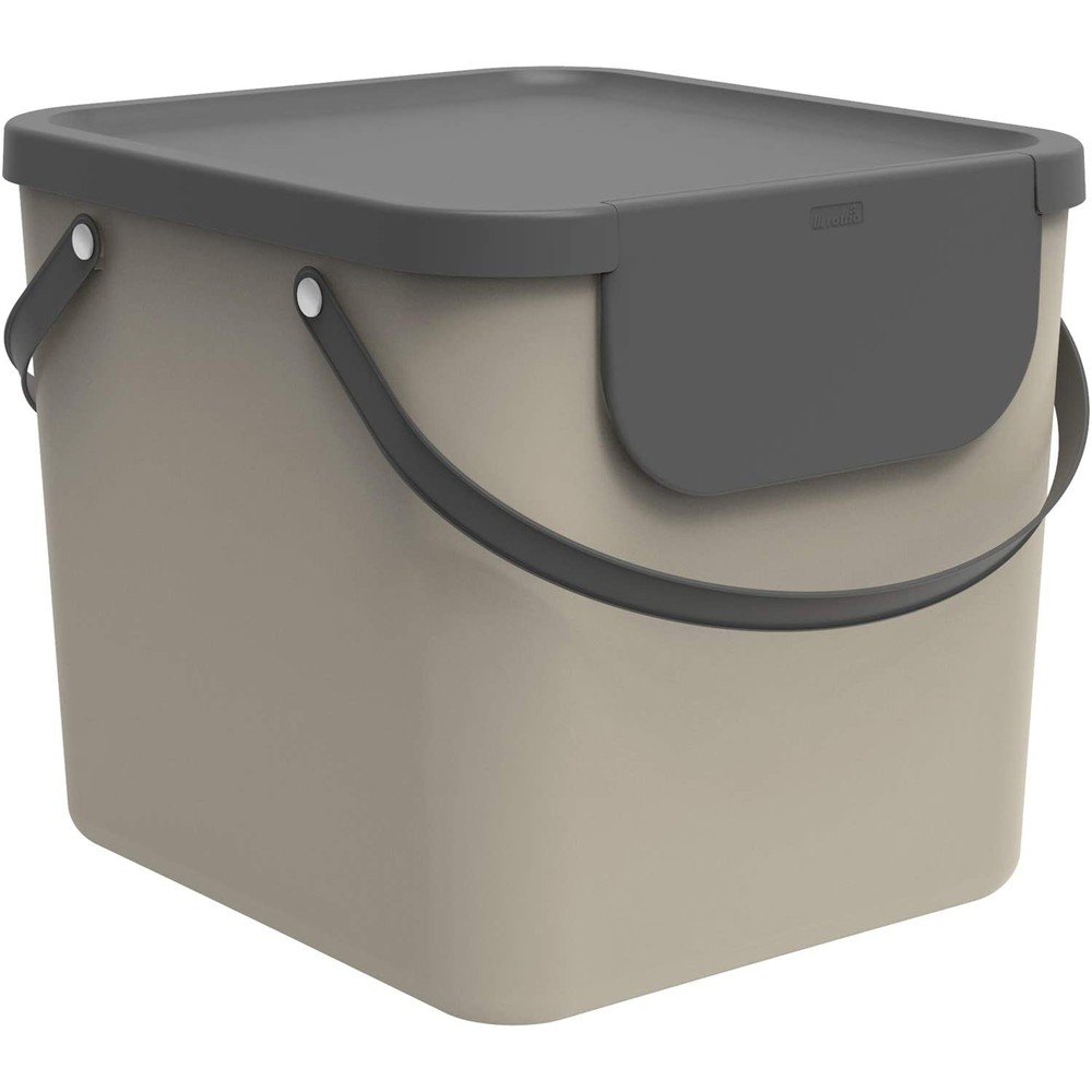 Světle hnědý odpadkový koš na tříděný odpad z recyklovaného plastu 40 l Albula – Rotho v:1729214
