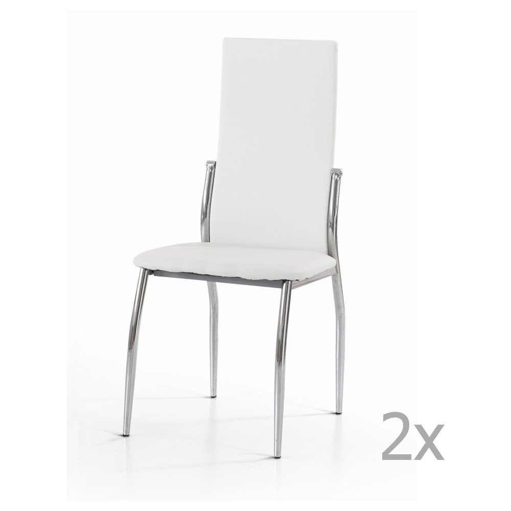 Sada 2 bílých jídelních židlí Castagnetti Simple v:856974