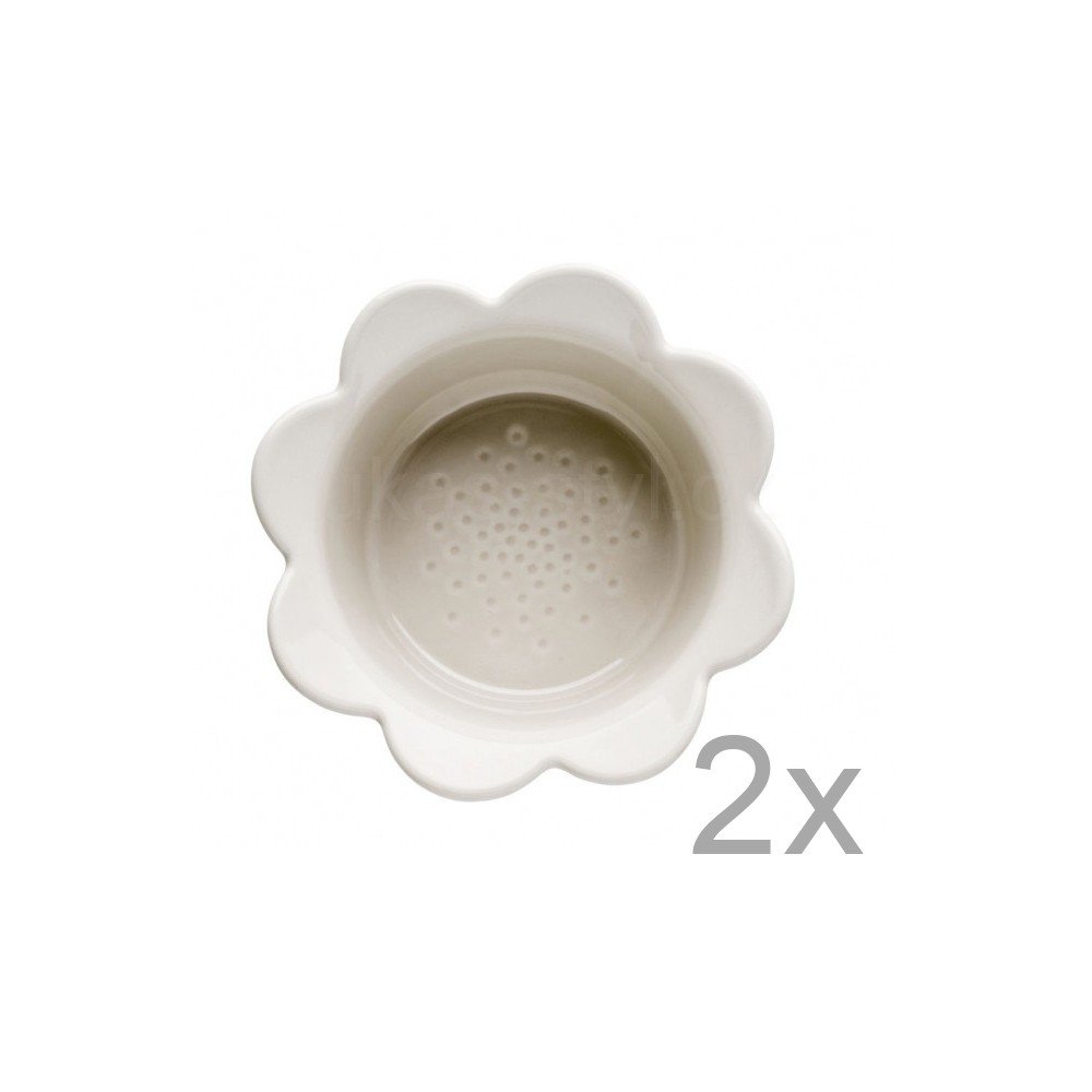 Sada 2 béžových porcelánových misek Sagaform Piccadilly Flowers, 13 x 6,5 cm v:734760