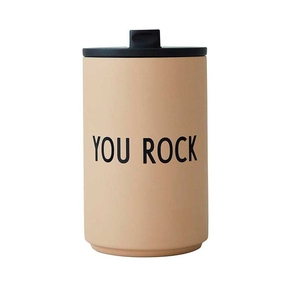 Béžový termo hrnek 350 ml You Rock – Design Letters v:1418285