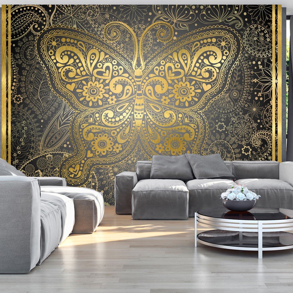 Velkoformátová tapeta Artgeist Golden Butterfly, 210 x 300 cm v:1070854