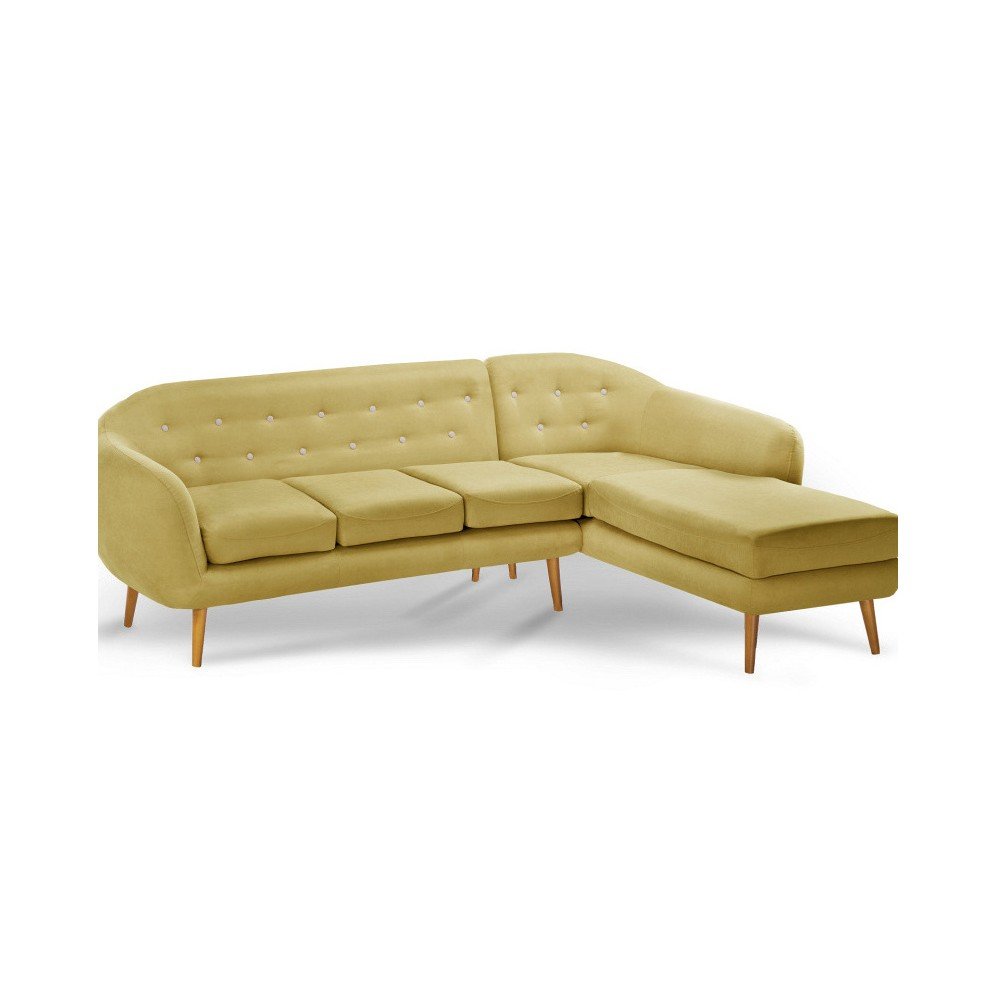 Žlutá trojmístná pohovka Scandi by Stella Cadente Maison Constellation, pravý roh v:1068618