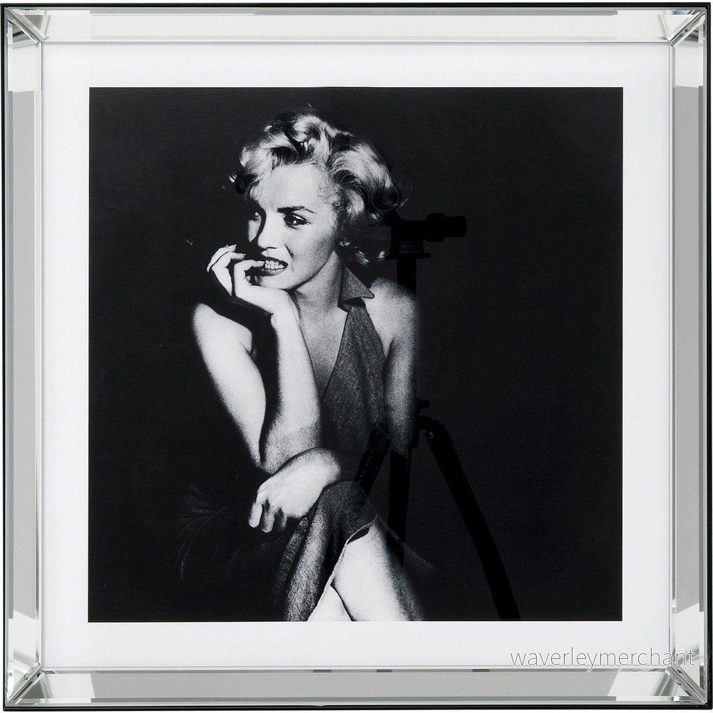 Zasklený černobílý obraz Kare Design Hollywood Diva, 60 x 60 cm v:1320908