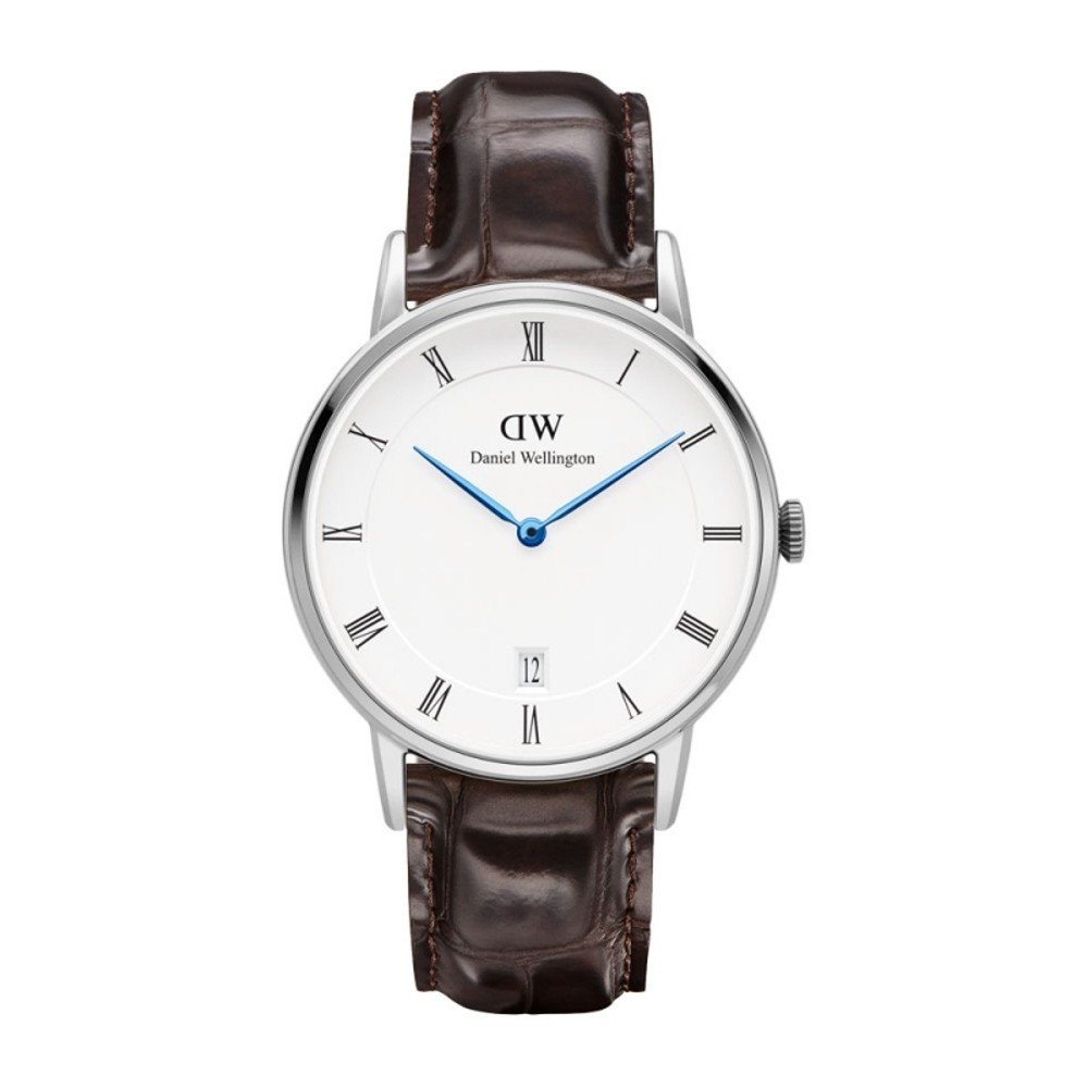 Dámské hodinky s černým páskem Daniel Wellington York Silver, ⌀ 34 mm v:902664