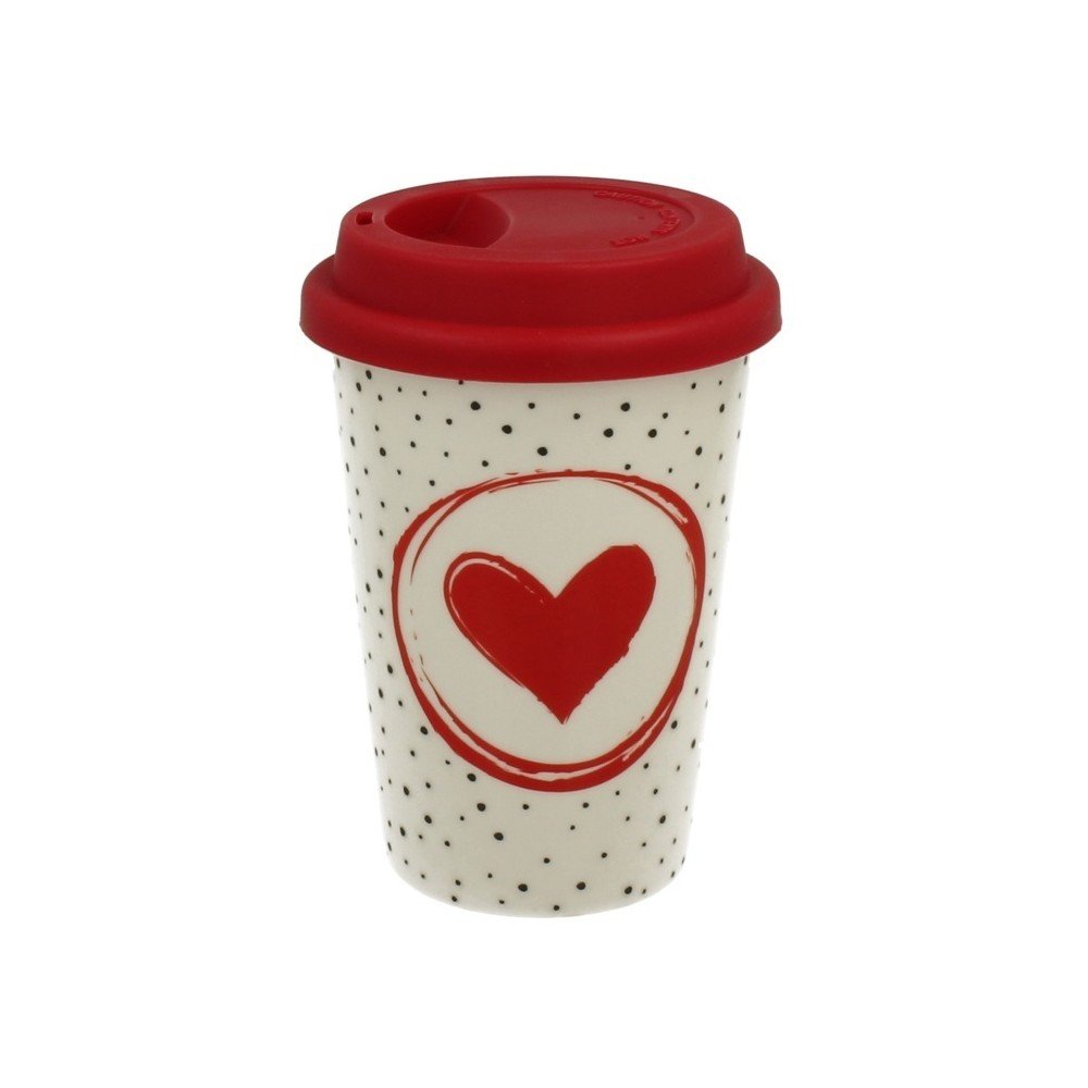 Cestovní hrnek s víkem s motivem srdce Duo Gift Simply Lovers, 380 ml v:1078638