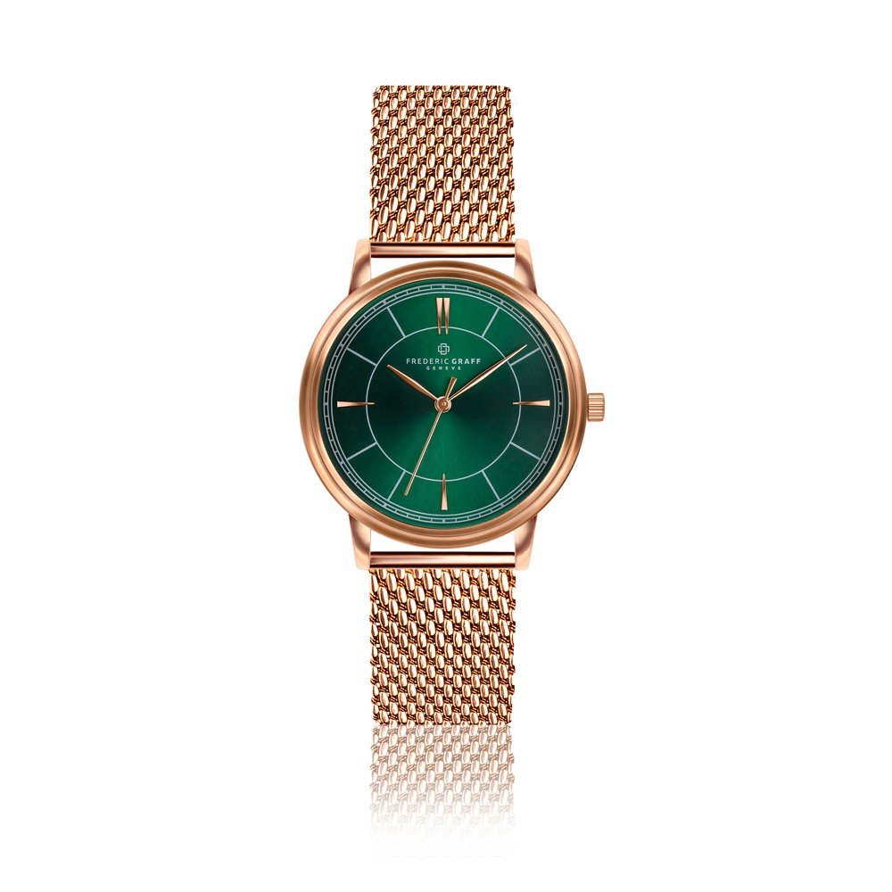 Unisex hodinky z nerezové oceli s páskem v barvě růžového zlata Frederic Graff Roland v:1316924