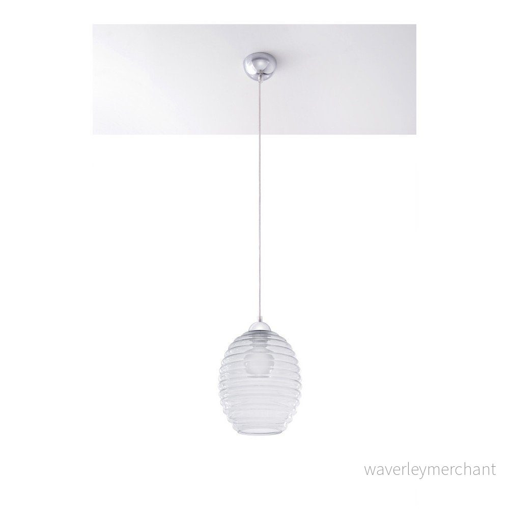 Zásvěsné svítidlo Sollux Perla Transparent v:737142