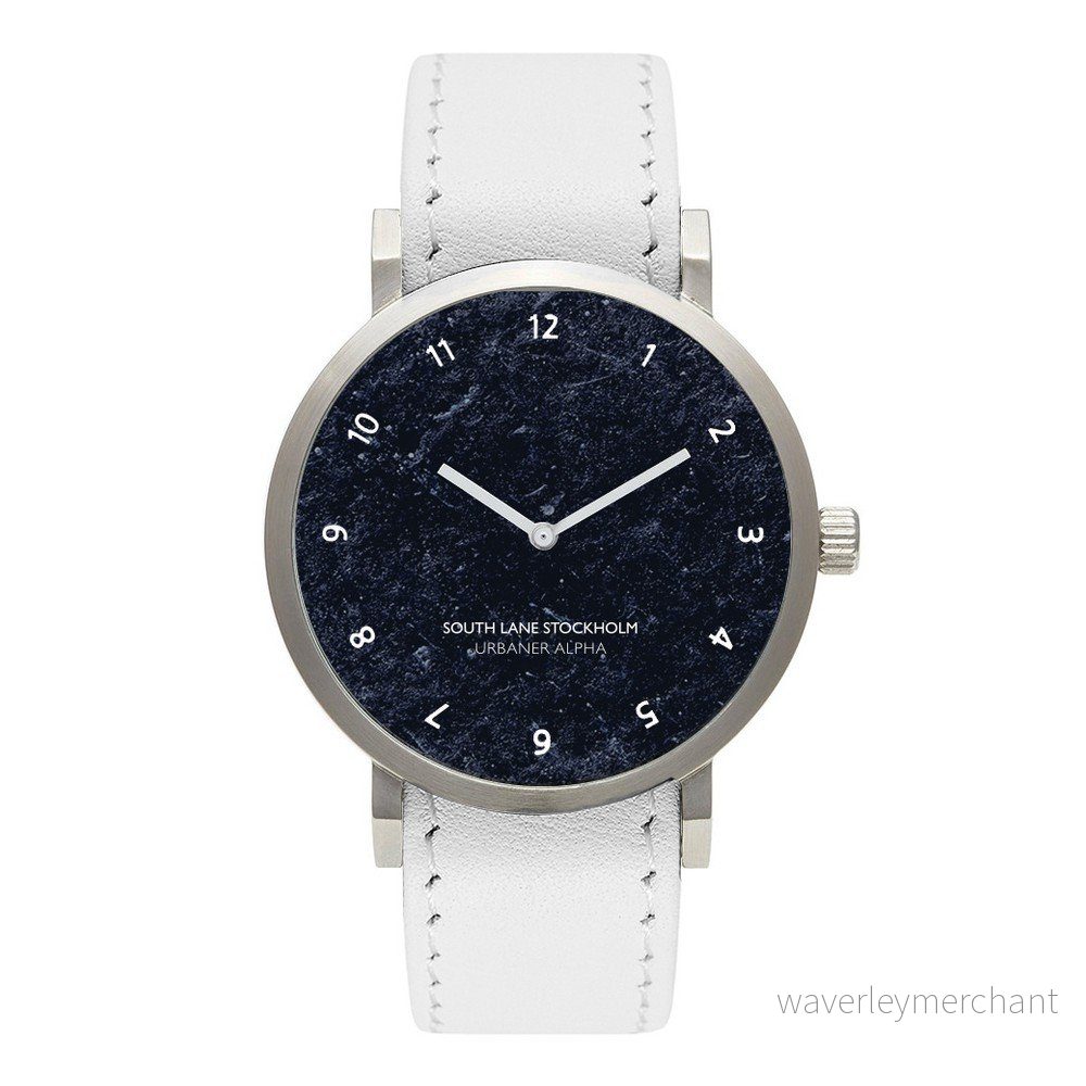 Unisex hodinky s bílým řemínkem South Lane Stockholm Urbaner Alpha Classic v:872760