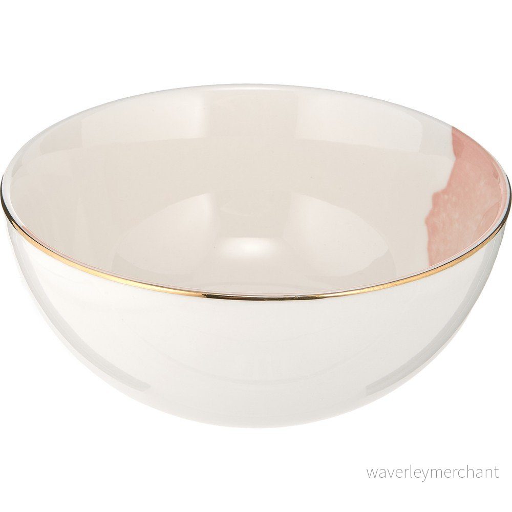 Sada 2 růžovo-bílých porcelánových misek Westwing Collection Rosie, ø 15 cm v:1446346