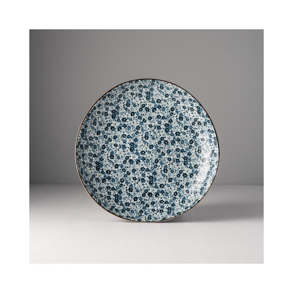 Modro-bílý keramický talíř Made In Japan Blue Daisy, ⌀ 23 cm v:941816