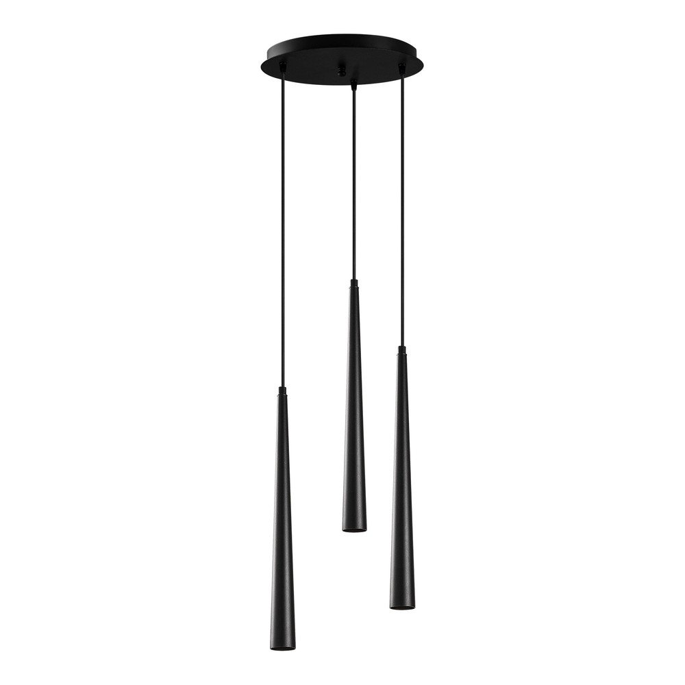 Černé závěsné svítidlo pro 3 žárovky Opviq lights Uğur Drop v:1333220