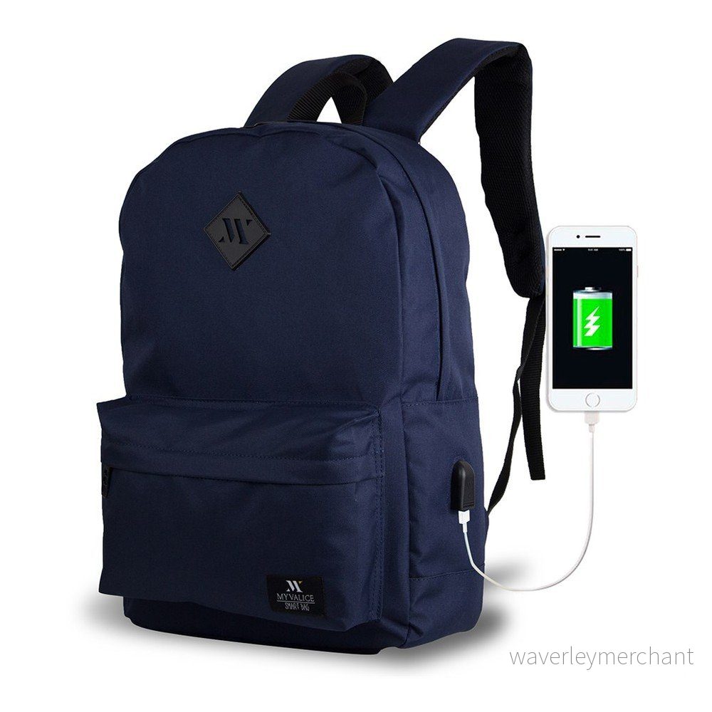 Tmavě modrý batoh s USB portem My Valice SPECTA Smart Bag v:1219820