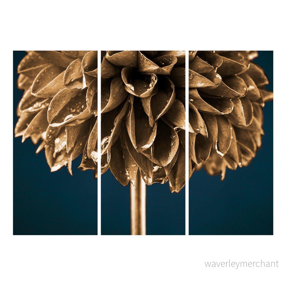 Obraz Styler Glasspik Gold Flower, 30 x 80 cm v:1234334