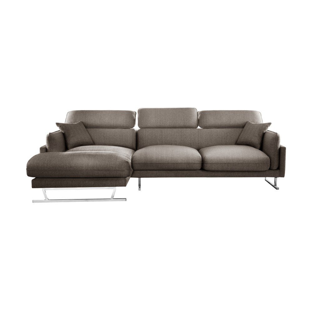 Oříškově hnědá rohová pohovka s lenoškou na levé straně L'Officiel Interiors Gigi v:760984