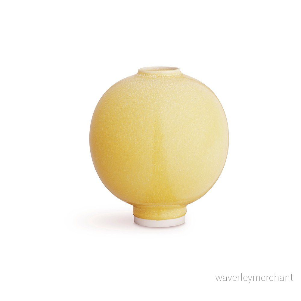 Žlutá porcelánová váza Kähler Design Unico, výška 17 cm v:1301576