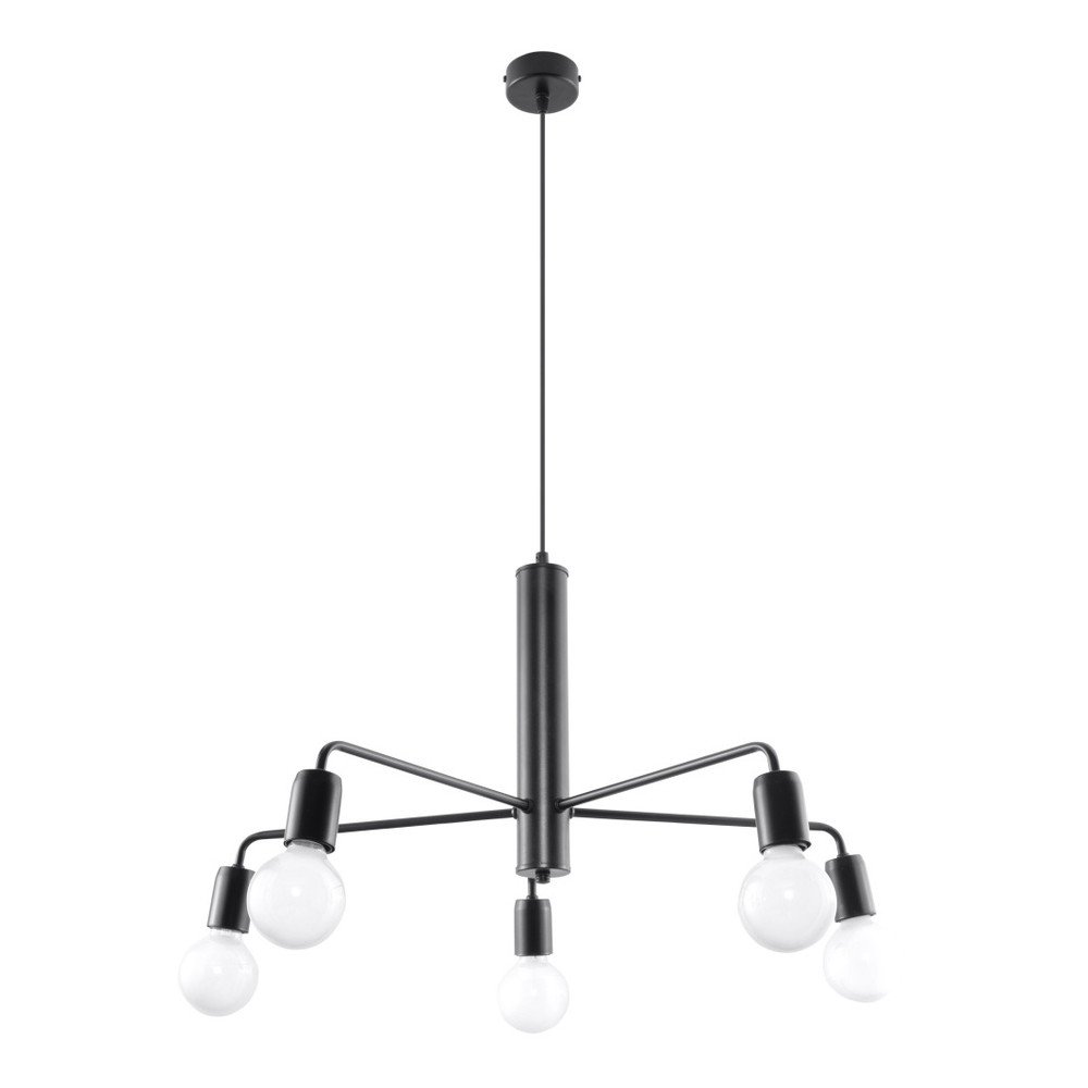 Černé závěsné svítidlo s kovovým stínidlem ø 64 cm Donato – Sollux v:943358
