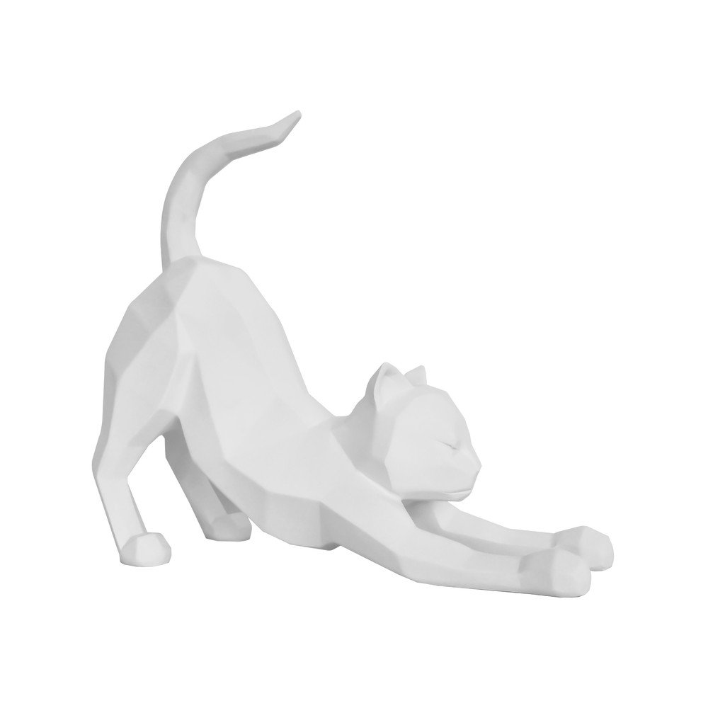 Matně bílá soška PT LIVING Origami Stretching Cat, výška 30,5 cm v:1367783