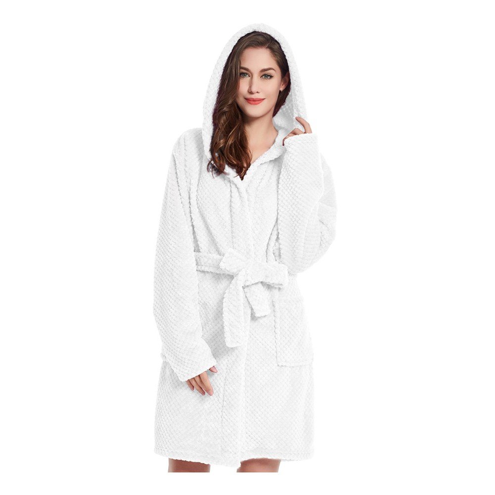 Bílý unisex župan z mikrovlákna DecoKing Sleepyhead, velikost XS v:1189196