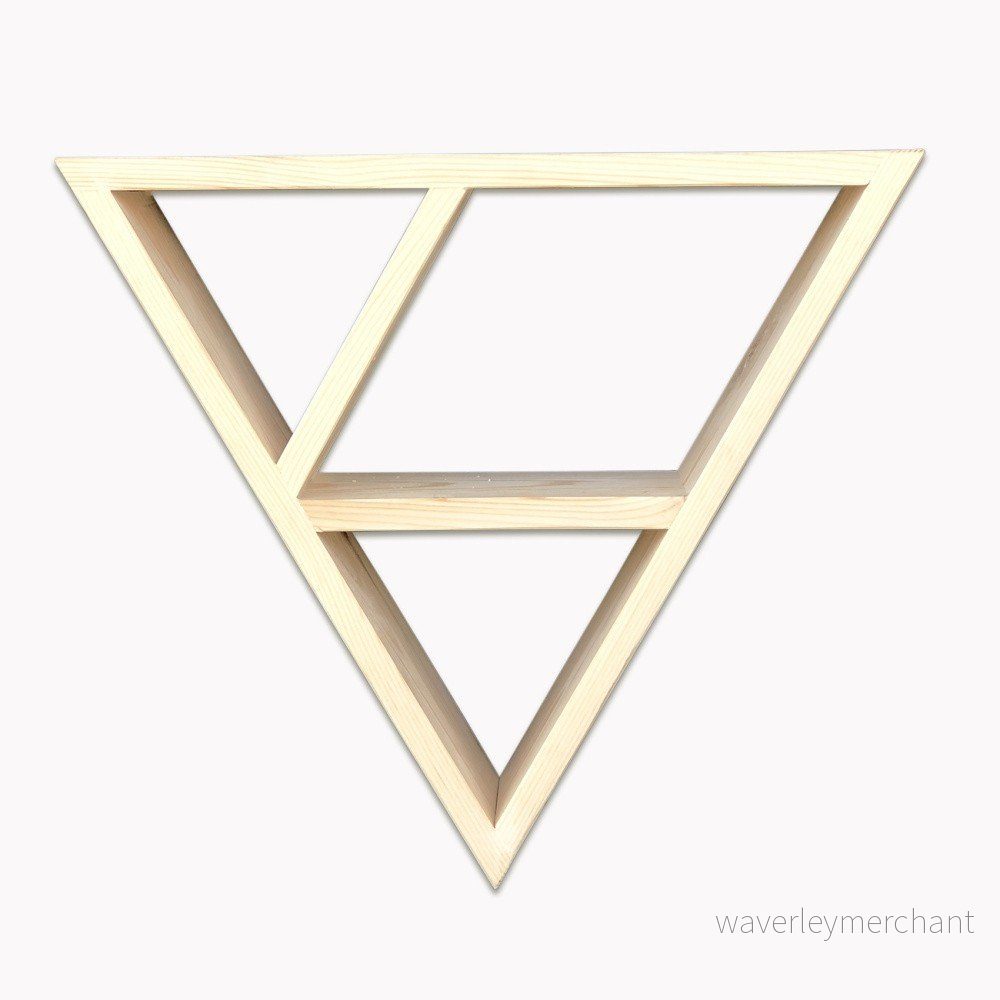 Dřevěná nástěnná police Simple Triangle v:1120020