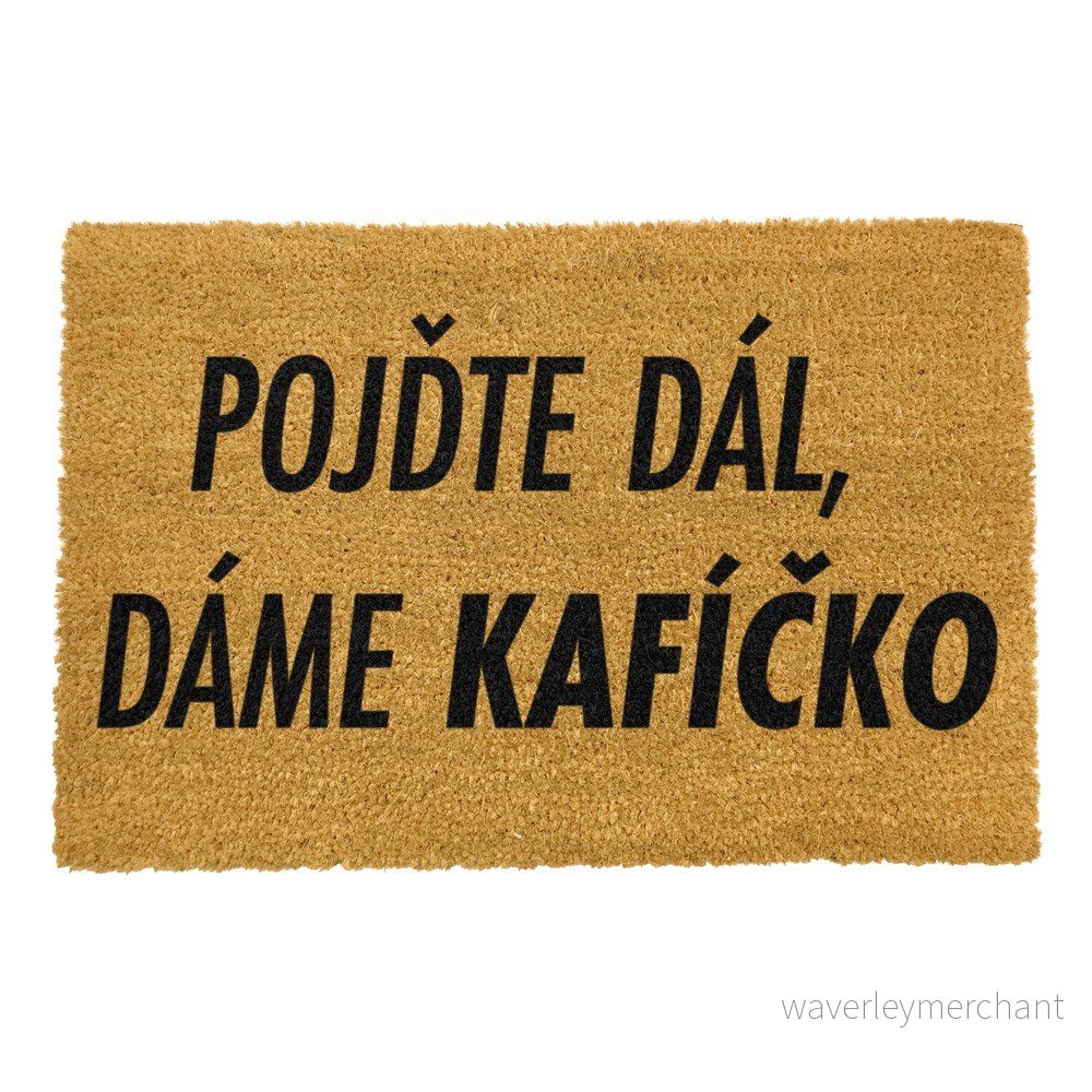 Rohožka z přírodního kokosového vlákna Artsy Doormats Kafíčko, 40 x 60 cm v:875516