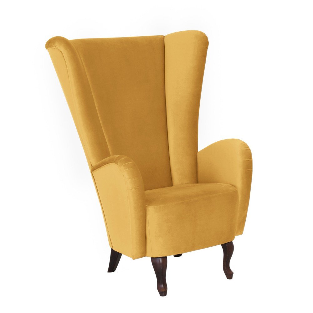 Žluté křeslo Max Winzer Aurora Velvet v:894972