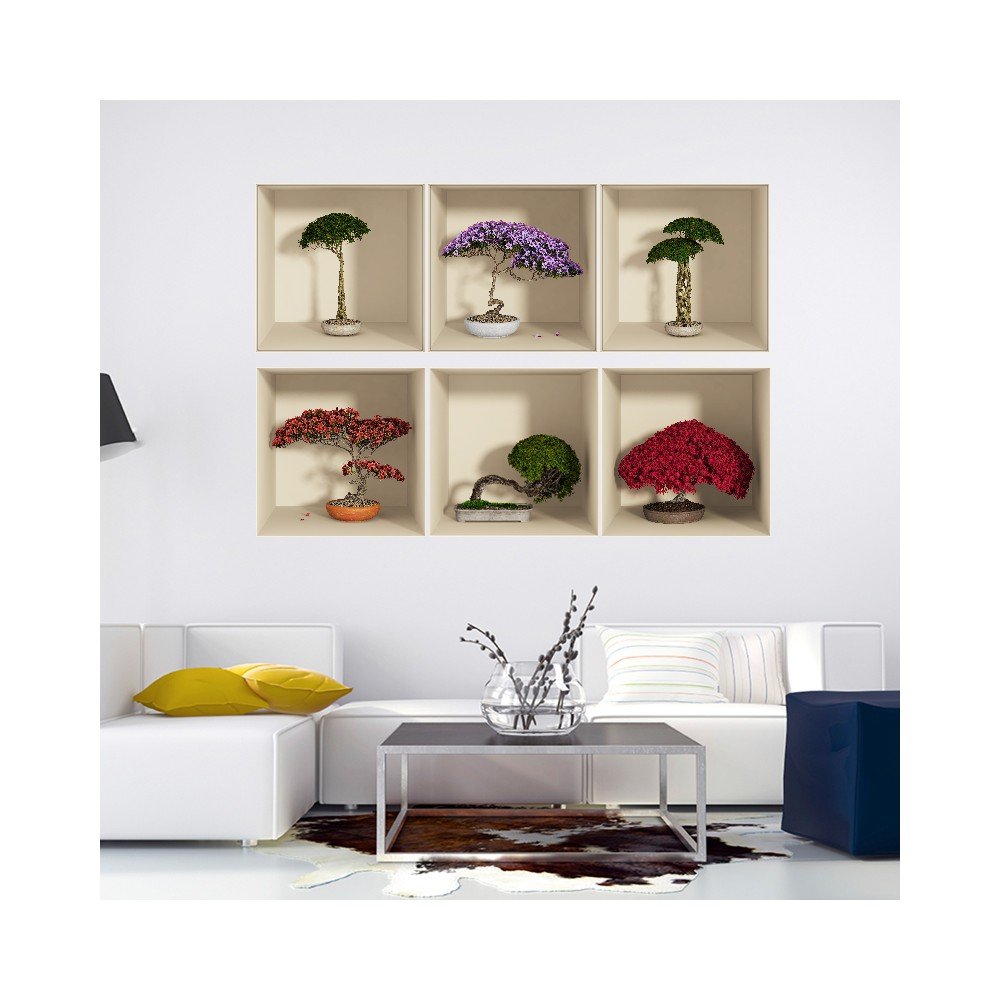 Sada 6 samolepek s 3D efektem Ambiance Home v:758784