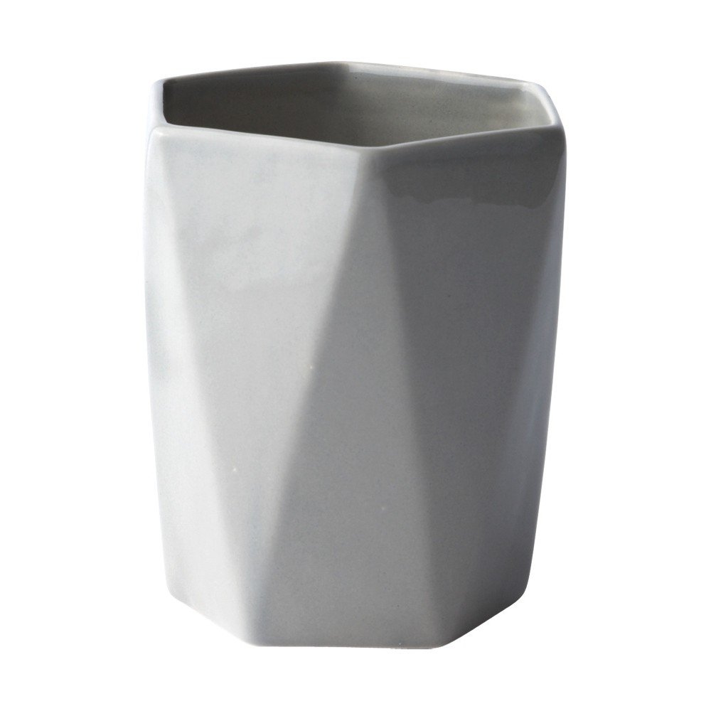 Váza KJ Collection Geometrico Grey, 13,5 cm v:721428