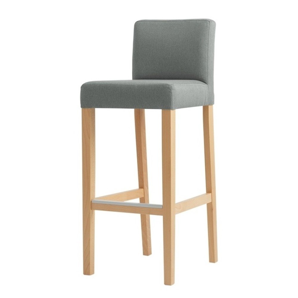 Šedá barová židle s přírodními nohami Custom Form Wilton v:971876