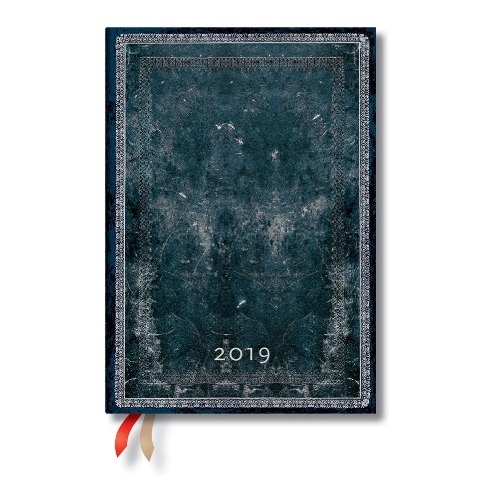 Diář na rok 2019 Paperblanks Midnight Steel, 13 x 18 cm v:1136054