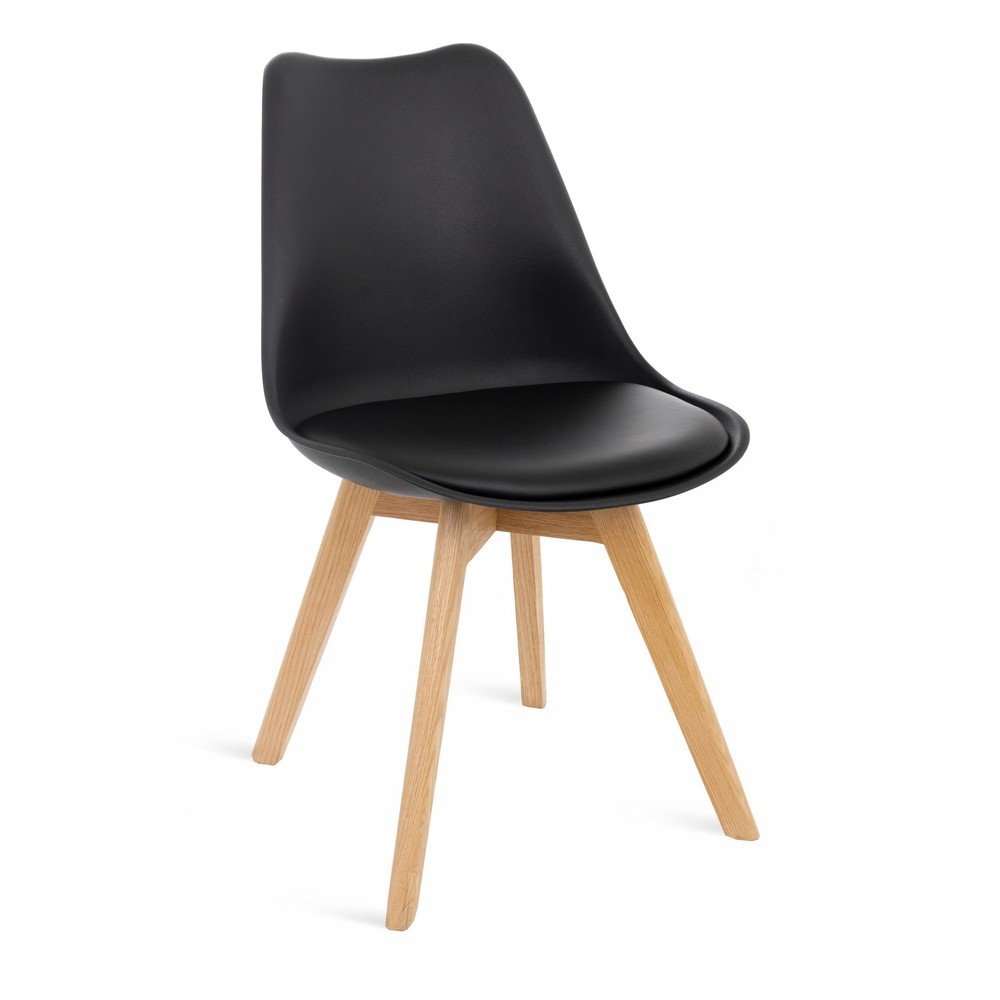 Sada 2 černých židlí s bukovými nohami Bonami Essentials Retro v:1004278