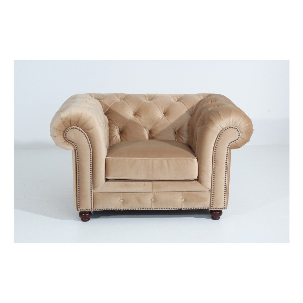 Světle béžové křeslo Max Winzer Orleans Velvet v:909406