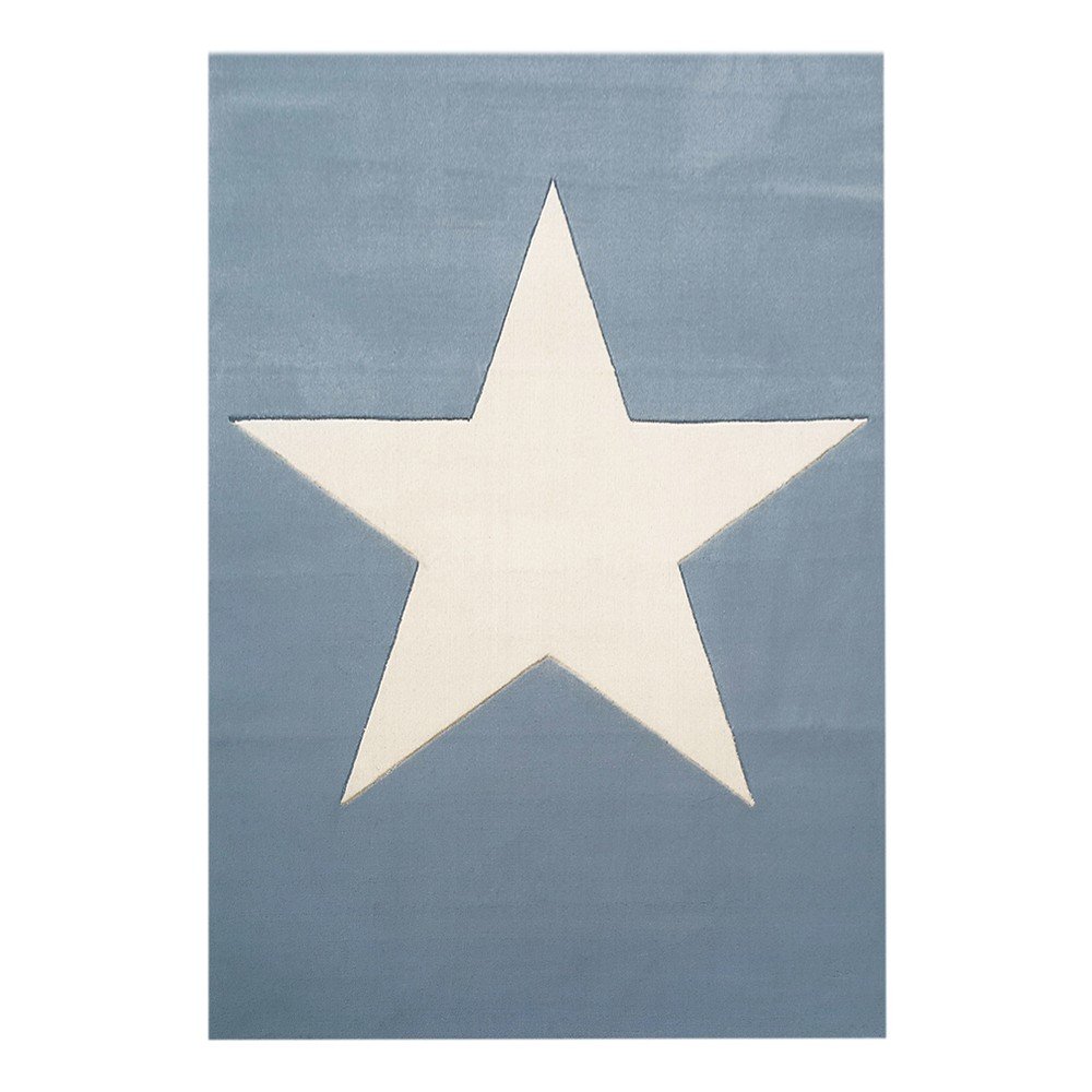 Modrý dětský vlněný koberec Happy Rugs Superstar, 120 x 180 cm v:738162