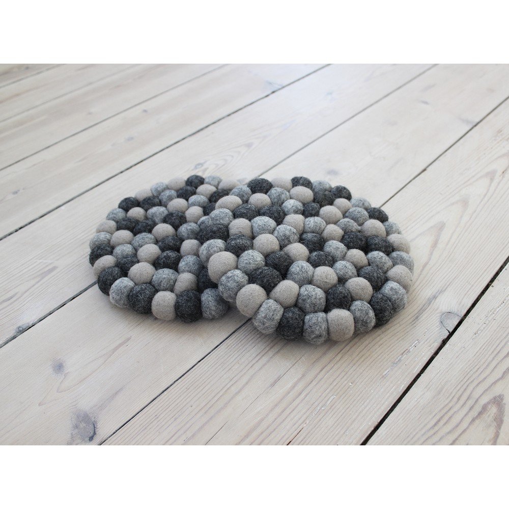 Tmavě šedý kuličkový podtácek z vlny Wooldot Ball Coaster, ⌀ 20 cm v:1341103