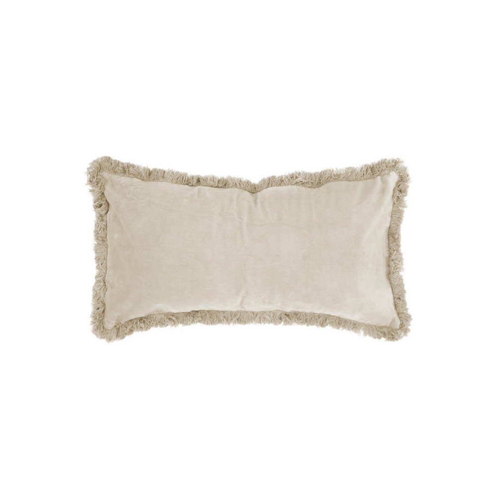 Smetanově bílý polštář se sametovým povrchem PT LIVING, 60 x 30 cm v:1246738
