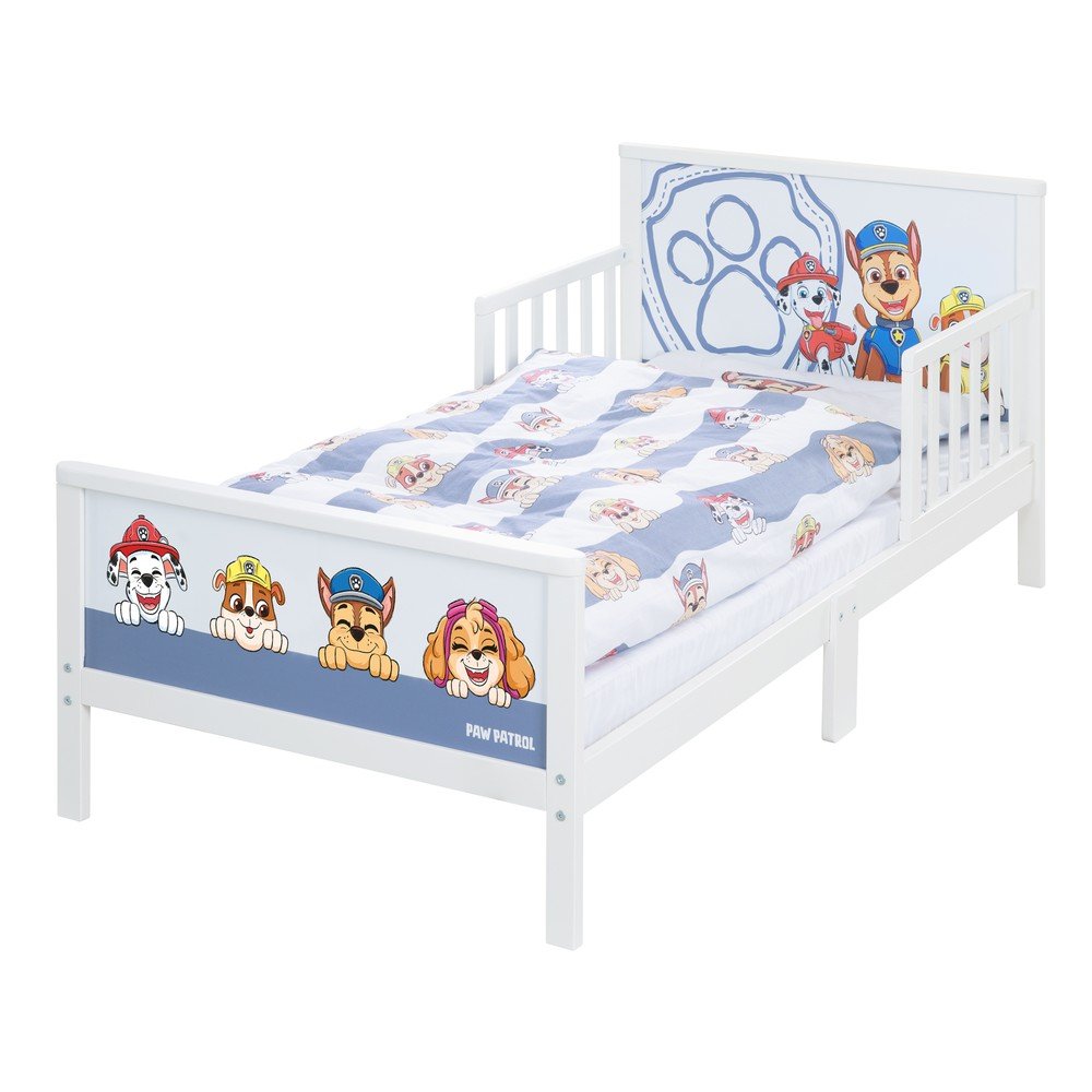Bílá/modrá dětská postel s roštem 70×140 cm Paw Patrol v:1929820 Bílá/modrá dětská postel s roštem 70×140 cm Paw Patrol v:1929820