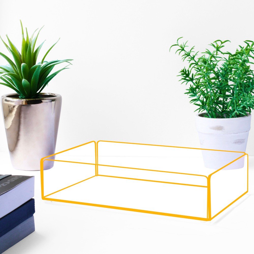 Úložný box s oranžovými hranami Lund London Flash Tidy, 20 x 13,5 cm v:875308