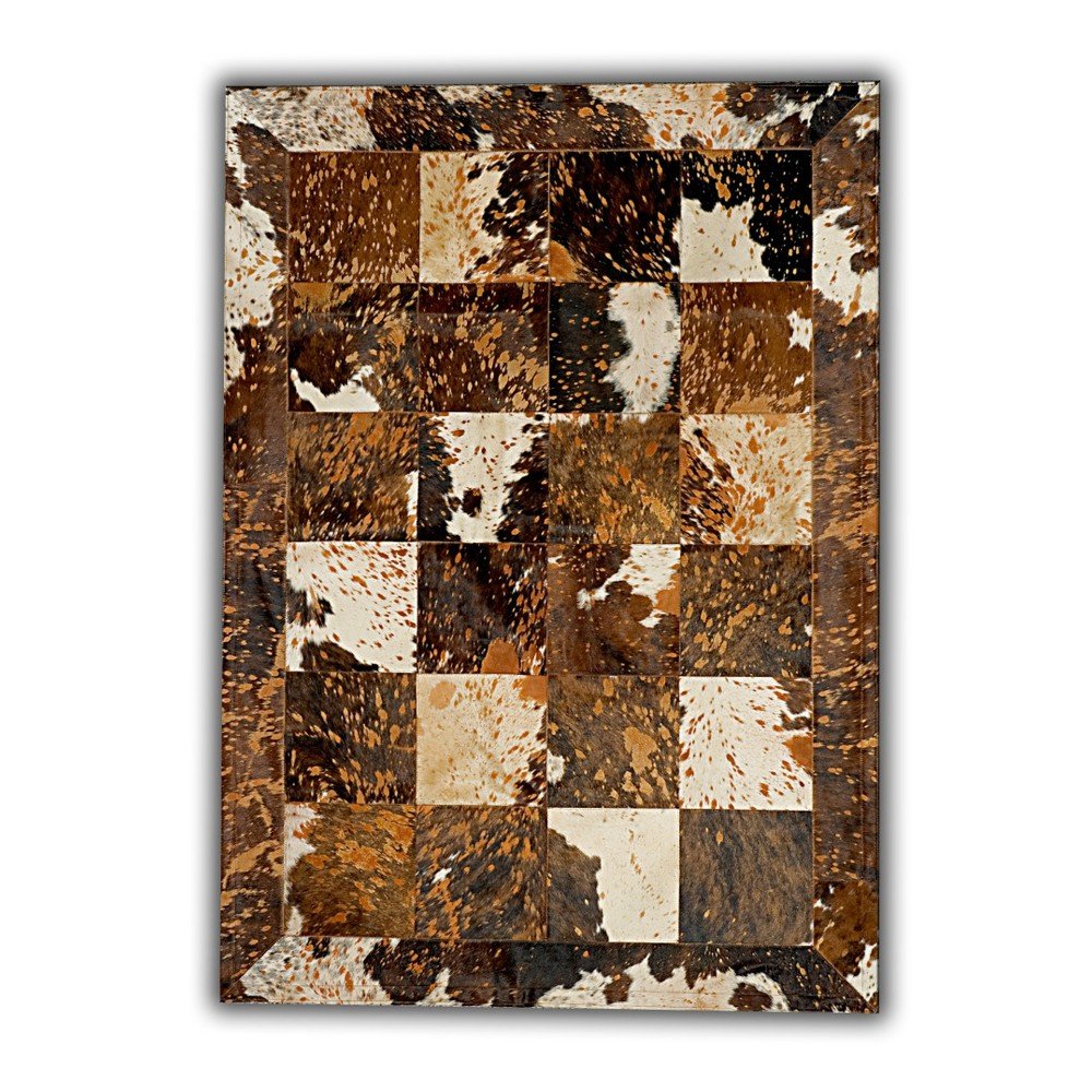 Hnědý koberec z pravé kůže Pipsa Acid, 140x200 cm v:913004