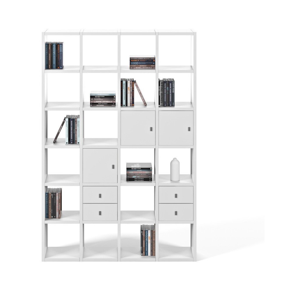 Bílá knihovna TemaHome Pombal, výška 224 cm v:990062