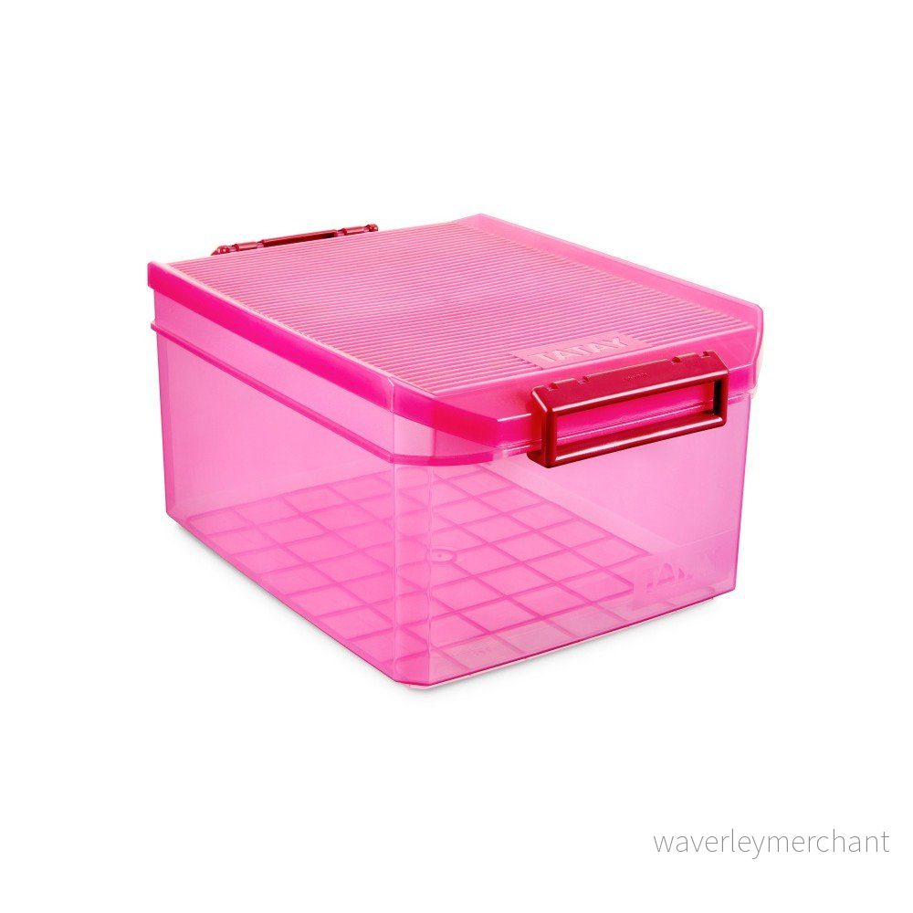Fuchsiový úložný box s víkem Ta-Tay Storage Box, 14 l v:1123146