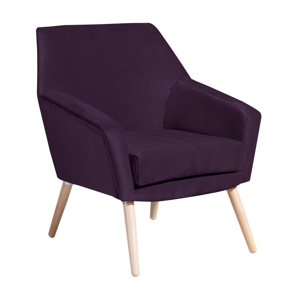 Fialové křeslo Max Winzer Alegro Suede v:894856