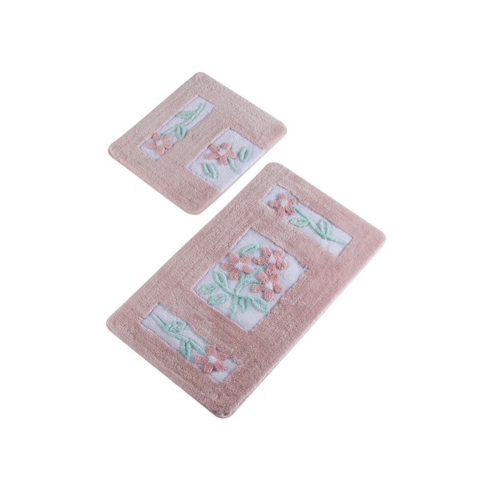 Sada 2 růžových koupelnových předložek Confetti Bathmats Linda Pink v:1212844