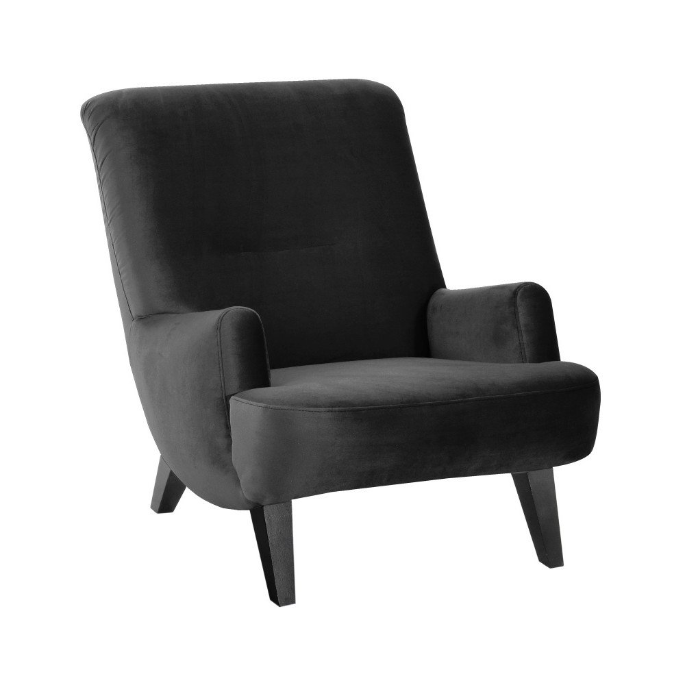 Černé křeslo s černými nohami Max Winzer Brandford Suede v:897072