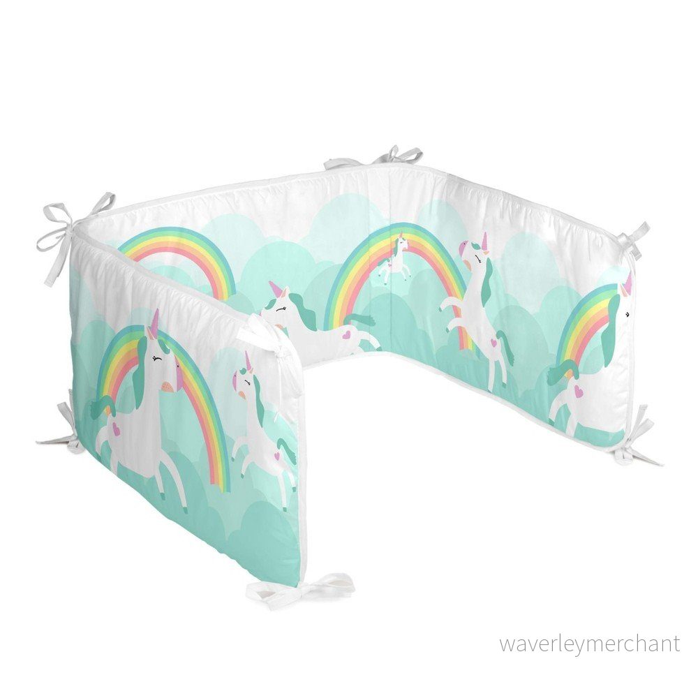 Textilní mantinel do postýlky Happynois Rainbow, 210 x 40 cm v:932448