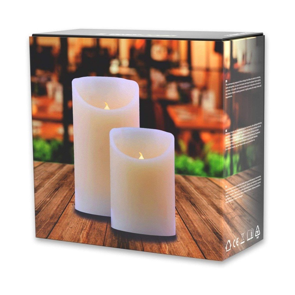 Sada 2 světelných svíček DecoKing Subtle Celebration v:1183150
