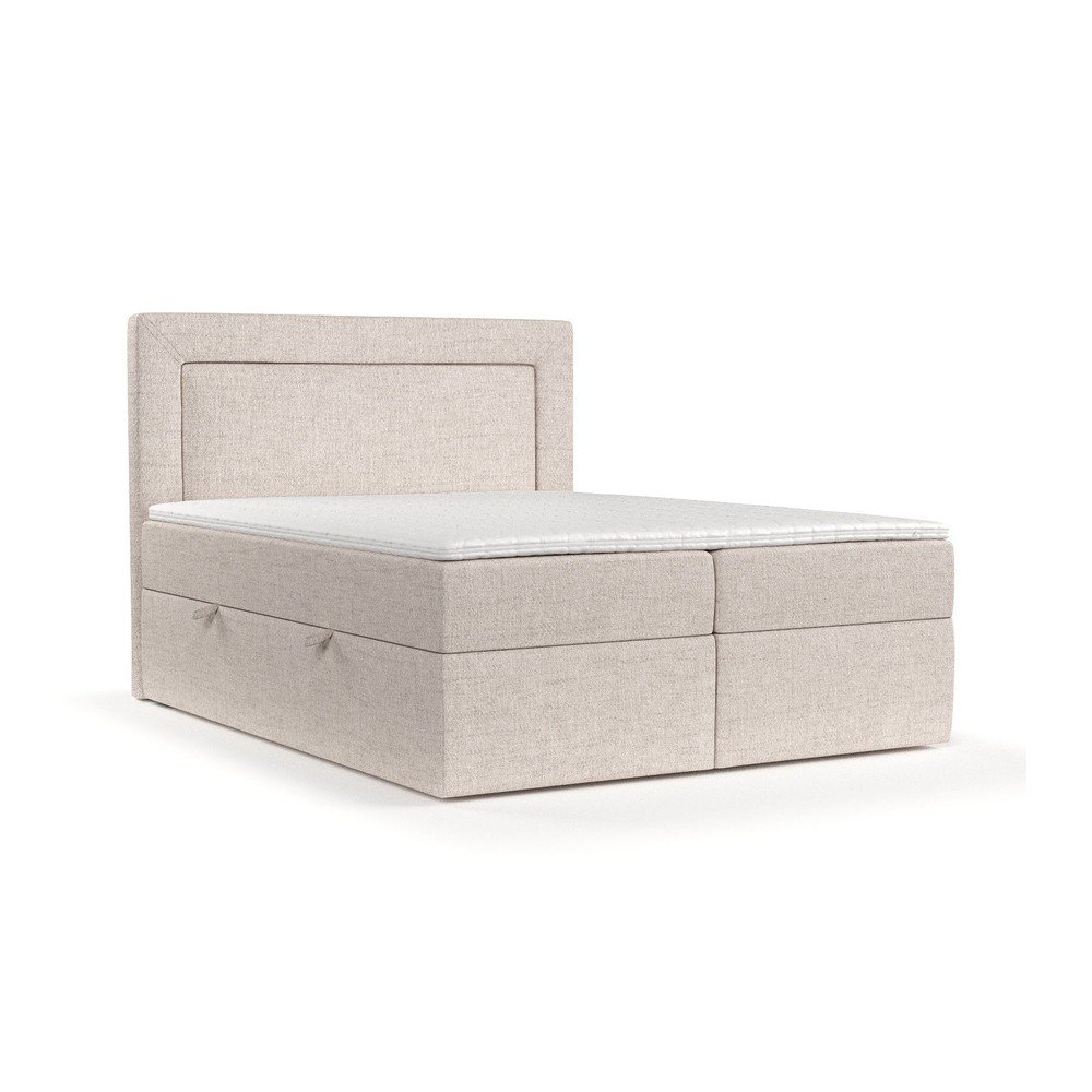 Béžová boxspring postel s úložným prostorem 160x200 cm Imagine – Maison de Rêve v:1662498