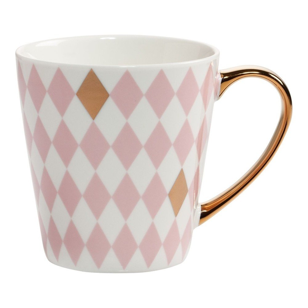Růžový porcelánový hrnek s potiskem z pravého zlata Maxwell & Williams Aurora Diamond, 340 ml v:1029974