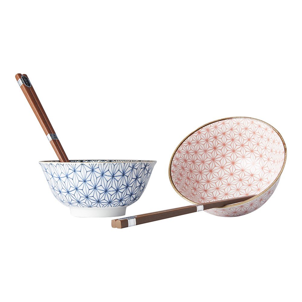 Set 2 misek a jídelních hůlek MIJ Asanoha v:1348151