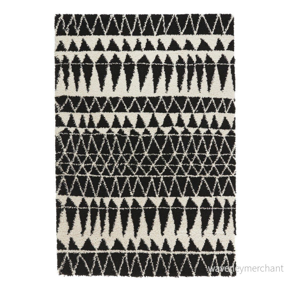 Černobílý koberec Mint Rugs Allure Black, 120 x 170 cm v:919608